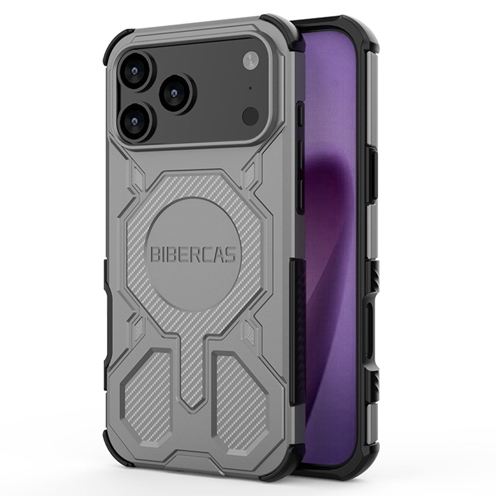 BIBERCAS-J-16-Series-For-iPhone-17-Pro-Case-Compatible-with-MagSafe-Anti-Drop-TPU-+-PC-Phone-Cover-Grey