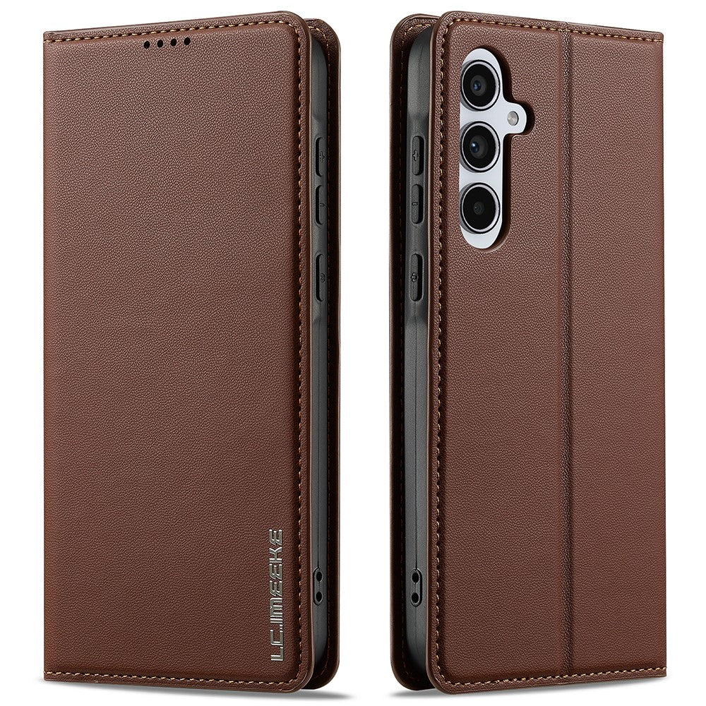 LC.IMEEKE-L1-Series-for-Samsung-Galaxy-A17-5G-/-A17-4G-Case-PU-Leather-Wallet-Stand-Protective-Phone-Cover-Brown