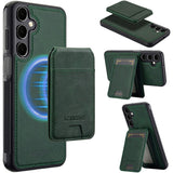 LC.IMEEKE-L3-For-Samsung	Galaxy-A17-5G-/-A17-4G-Magnetic-Case-Detachable-Card-Holder-Leather-TPU-Mobile-Cover-Green