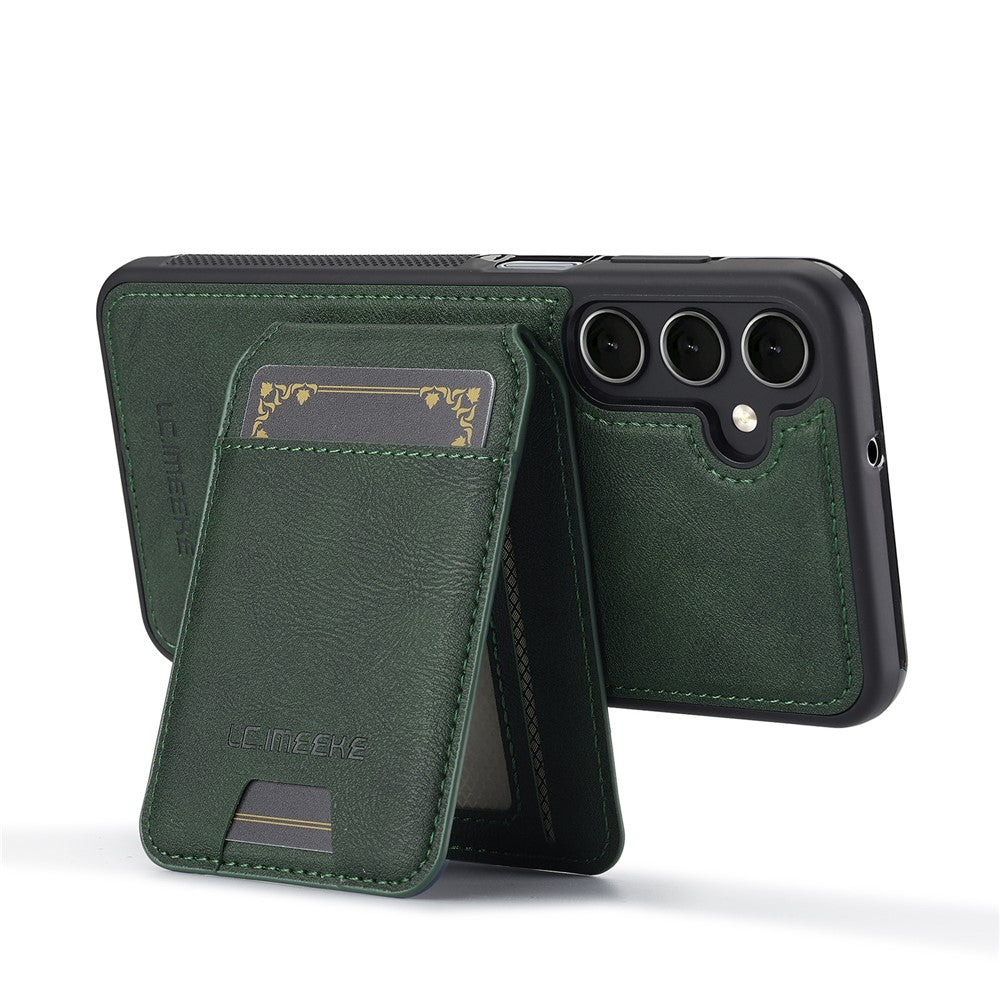 LC.IMEEKE-L3-For-Samsung	Galaxy-A17-5G-/-A17-4G-Magnetic-Case-Detachable-Card-Holder-Leather-TPU-Mobile-Cover-Green