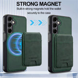 LC.IMEEKE-L3-For-Samsung	Galaxy-A17-5G-/-A17-4G-Magnetic-Case-Detachable-Card-Holder-Leather-TPU-Mobile-Cover-Green