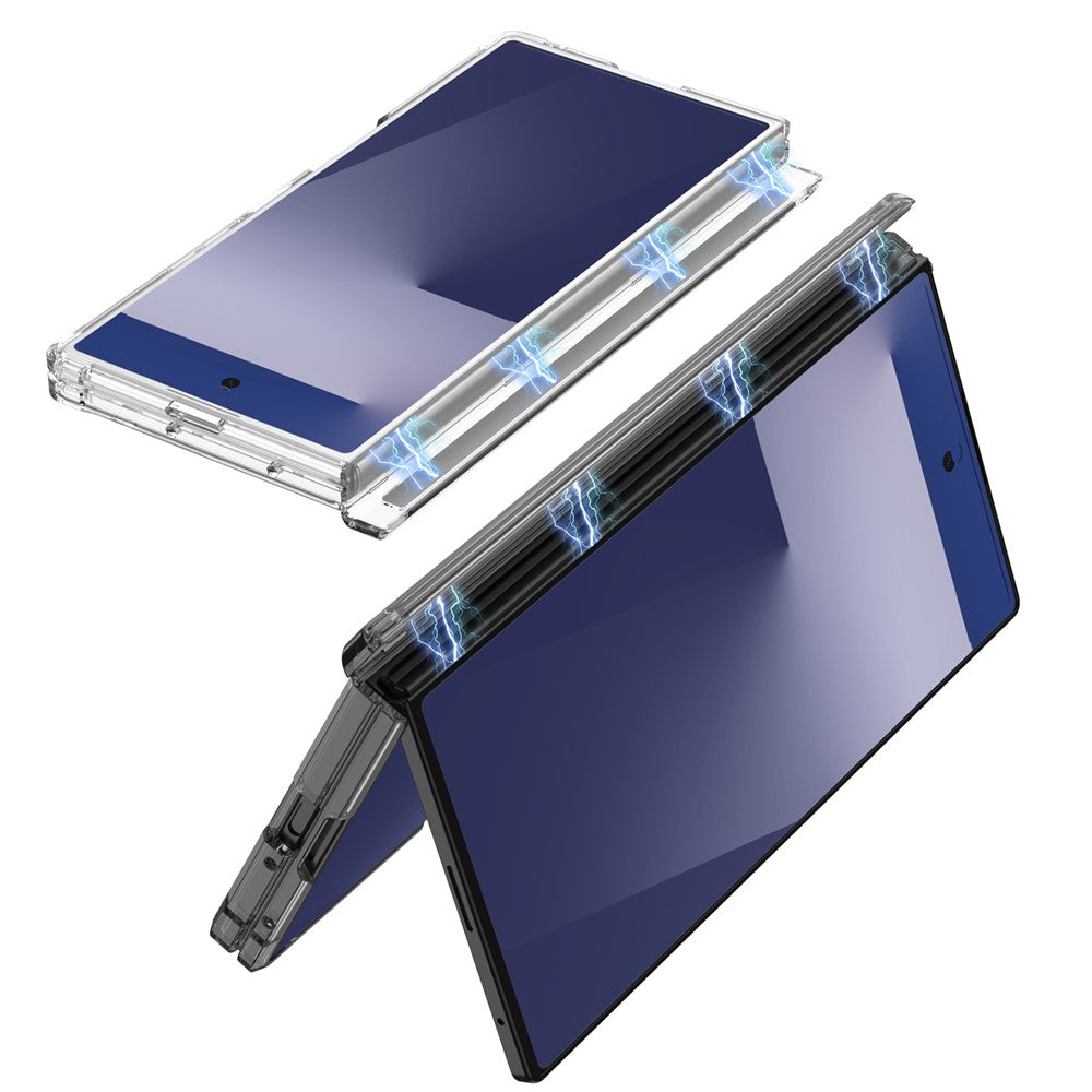 GKK-For-Samsung-Galaxy-Z-Fold7-5G-Magnetic-Case-with-Kickstand-Airbag-Drop-Proof-TPU-Phone-Cover-Transparent