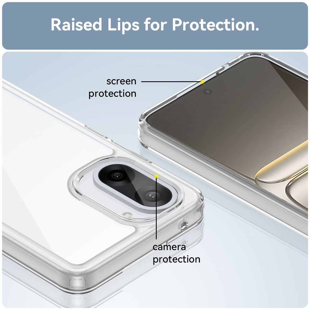 For-OnePlus-Ace-5-Racing-5G-/-Nord-CE5-5G-Case-TPU-+-Acrylic-Protective-Clear-Phone-Cover-Transparent