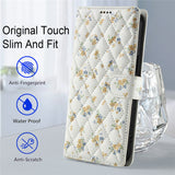 For-iPhone-17-Pro-Wallet-Case-Rhombic-Floral-Design-Leather-Flip-Phone-Cover-with-Strap-A5