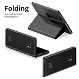 For-Samsung-Galaxy-Z-Fold7-5G-Case-Electroplating-View-Window-Stand-Leather-Phone-Cover-Black