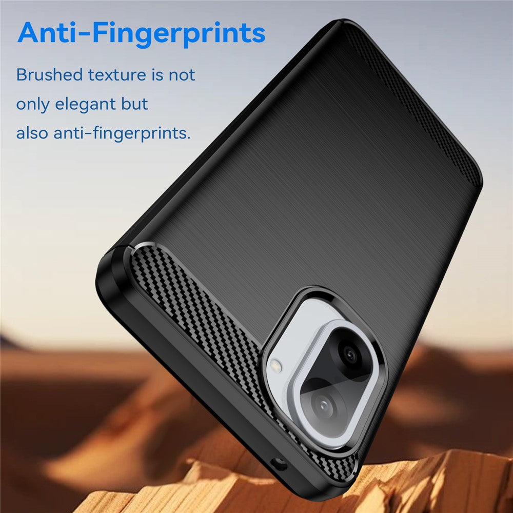 For-OnePlus-Ace-5-Racing-5G-/-Nord-CE5-5G-Case-Protective-Phone-Cover-Carbon-Fiber-Texture-Brushed-Black