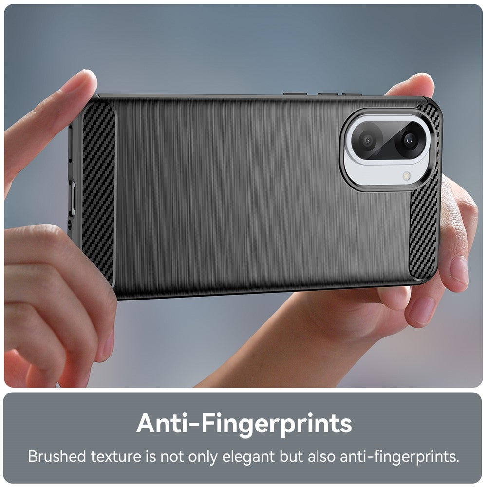 For-OnePlus-Ace-5-Racing-5G-/-Nord-CE5-5G-Case-Protective-Phone-Cover-Carbon-Fiber-Texture-Brushed-Black