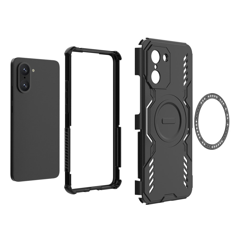 For-OnePlus-Nord-CE5-5G-/-Ace-5-Racing-5G-Magnetic-Case-Butterfly-Armor-Hollow-Heat-Dissipation-PC-+-TPU-Phone-Cover-Red