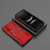 For-OnePlus-Nord-CE5-5G-/-Ace-5-Racing-5G-Magnetic-Case-Butterfly-Armor-Hollow-Heat-Dissipation-PC-+-TPU-Phone-Cover-Red