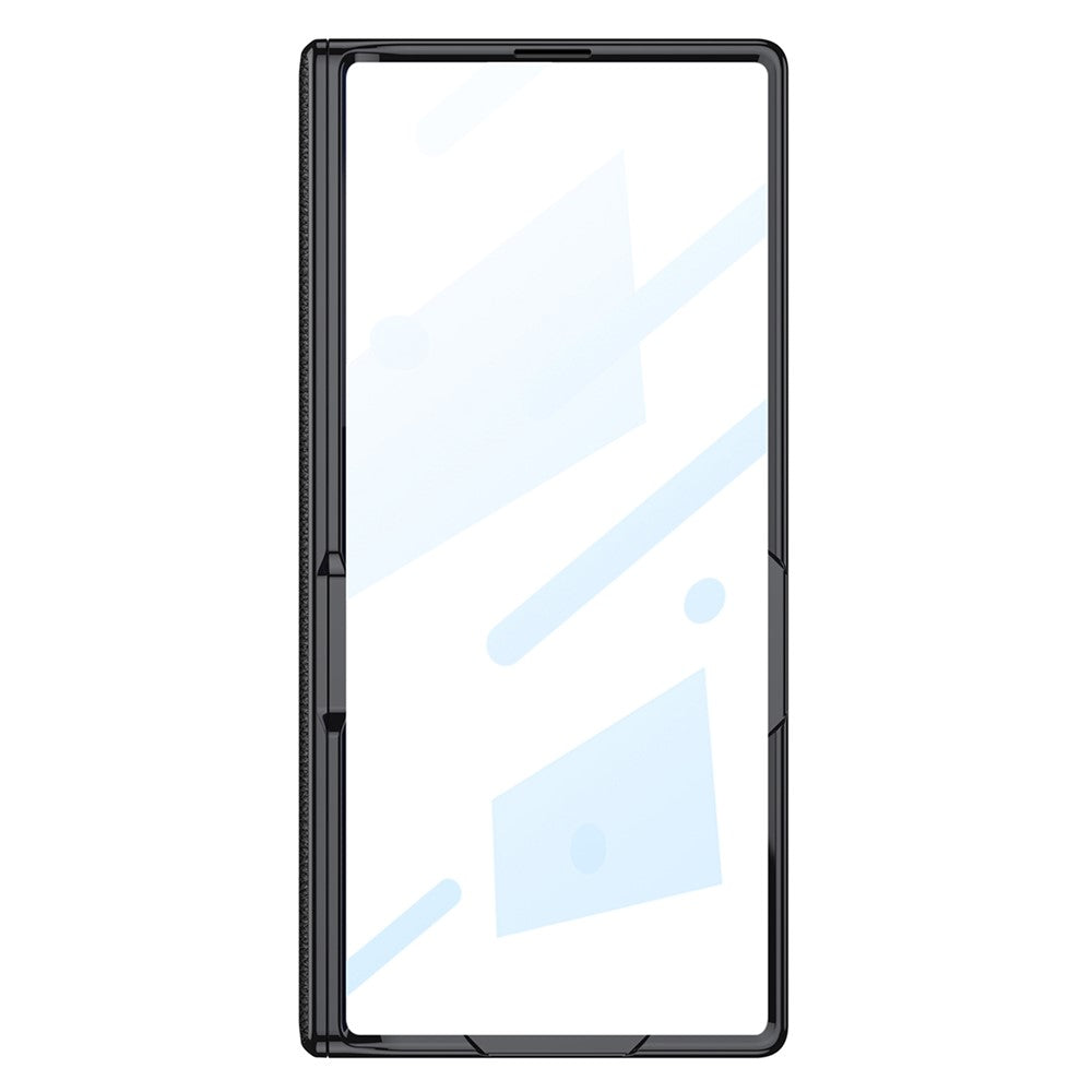 GKK-For-Samsung-Galaxy-Z-Fold7-5G-Case-with-Kickstand-PU-PC-Tempered-Glass-Protective-Phone-Cover-Black