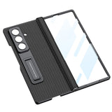 GKK-For-Samsung-Galaxy-Z-Fold7-5G-Case-with-Kickstand-PU-PC-Tempered-Glass-Protective-Phone-Cover-Black