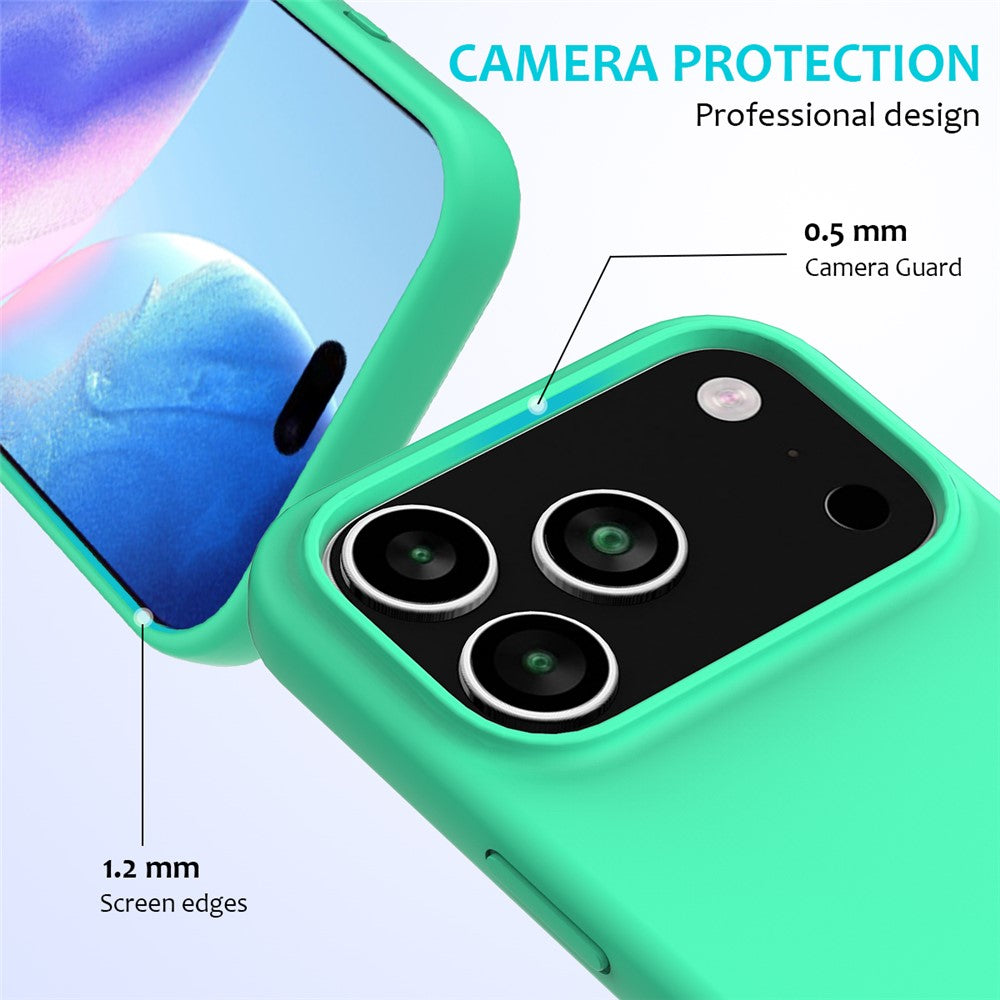 For-iPhone-17-Pro-Case-Drop-Proof-Liquid-Silicone-Soft-Lining-Back-Phone-Cover-Green