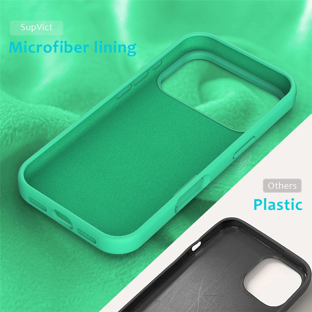 For-iPhone-17-Pro-Case-Drop-Proof-Liquid-Silicone-Soft-Lining-Back-Phone-Cover-Green