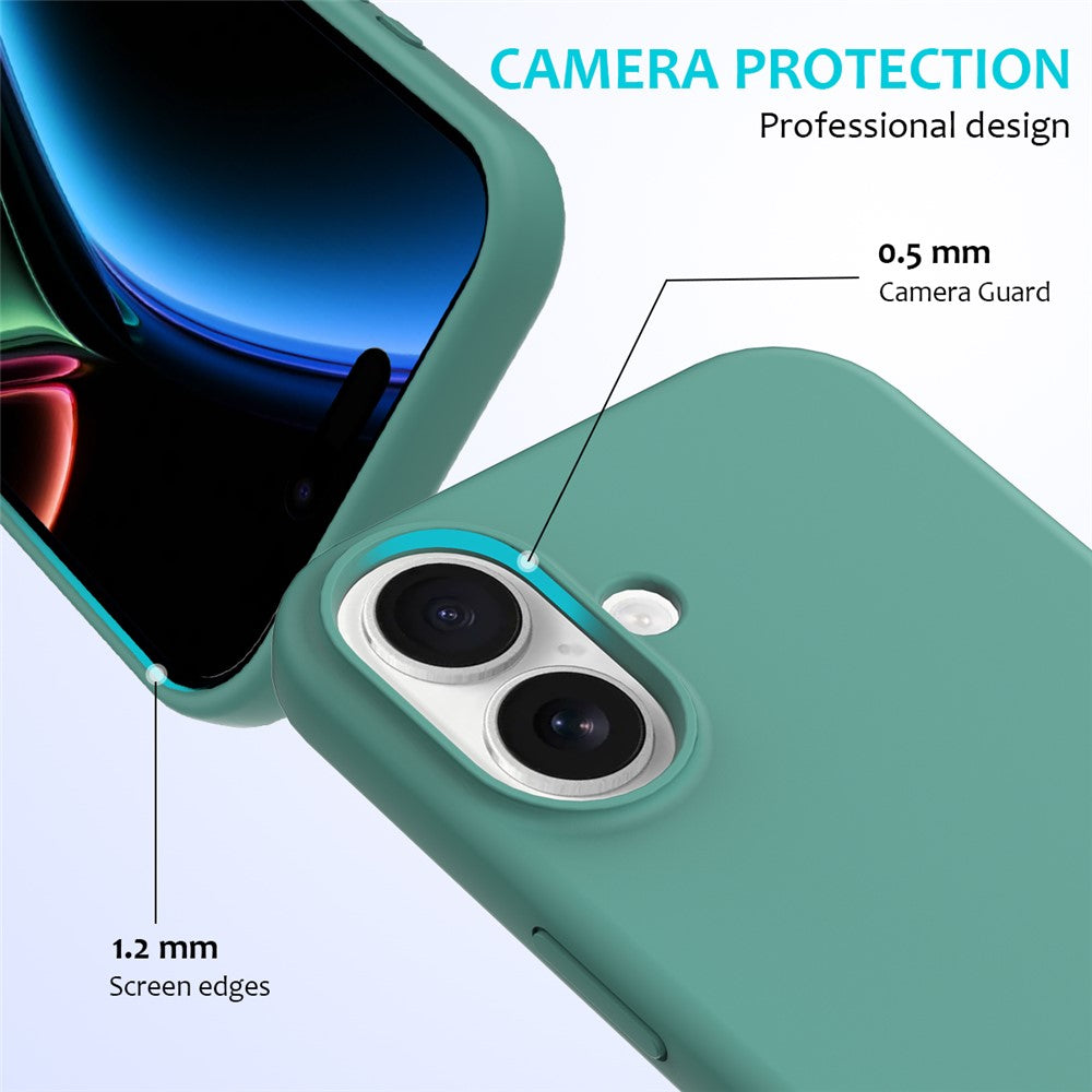 For-iPhone-17-Case-Drop-Proof-Liquid-Silicone-Soft-Lining-Back-Phone-Cover-Dark-Green