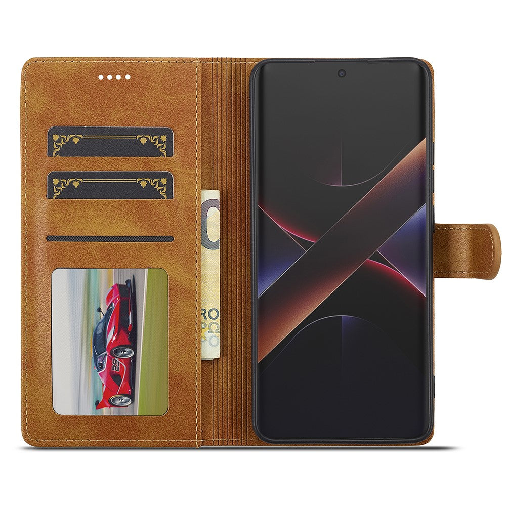 LC.IMEEKE-For-Xiaomi-Poco-X7-Pro-5G-Case-Calf-Texture-PU-Leather-Stand-Wallet-Phone-Cover-Yellow