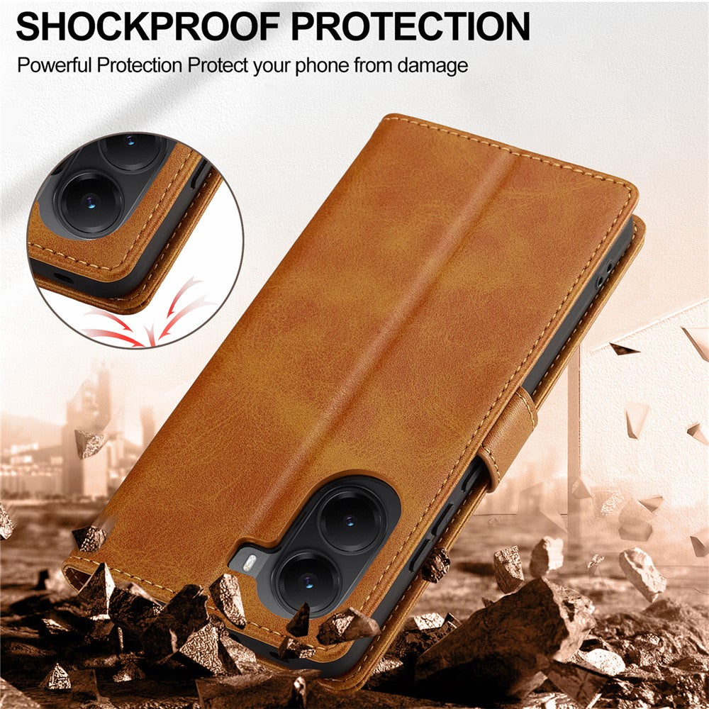 LC.IMEEKE-For-Xiaomi-Poco-X7-Pro-5G-Case-Calf-Texture-PU-Leather-Stand-Wallet-Phone-Cover-Yellow