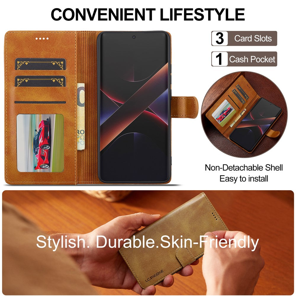 LC.IMEEKE-For-Xiaomi-Poco-X7-Pro-5G-Case-Calf-Texture-PU-Leather-Stand-Wallet-Phone-Cover-Yellow