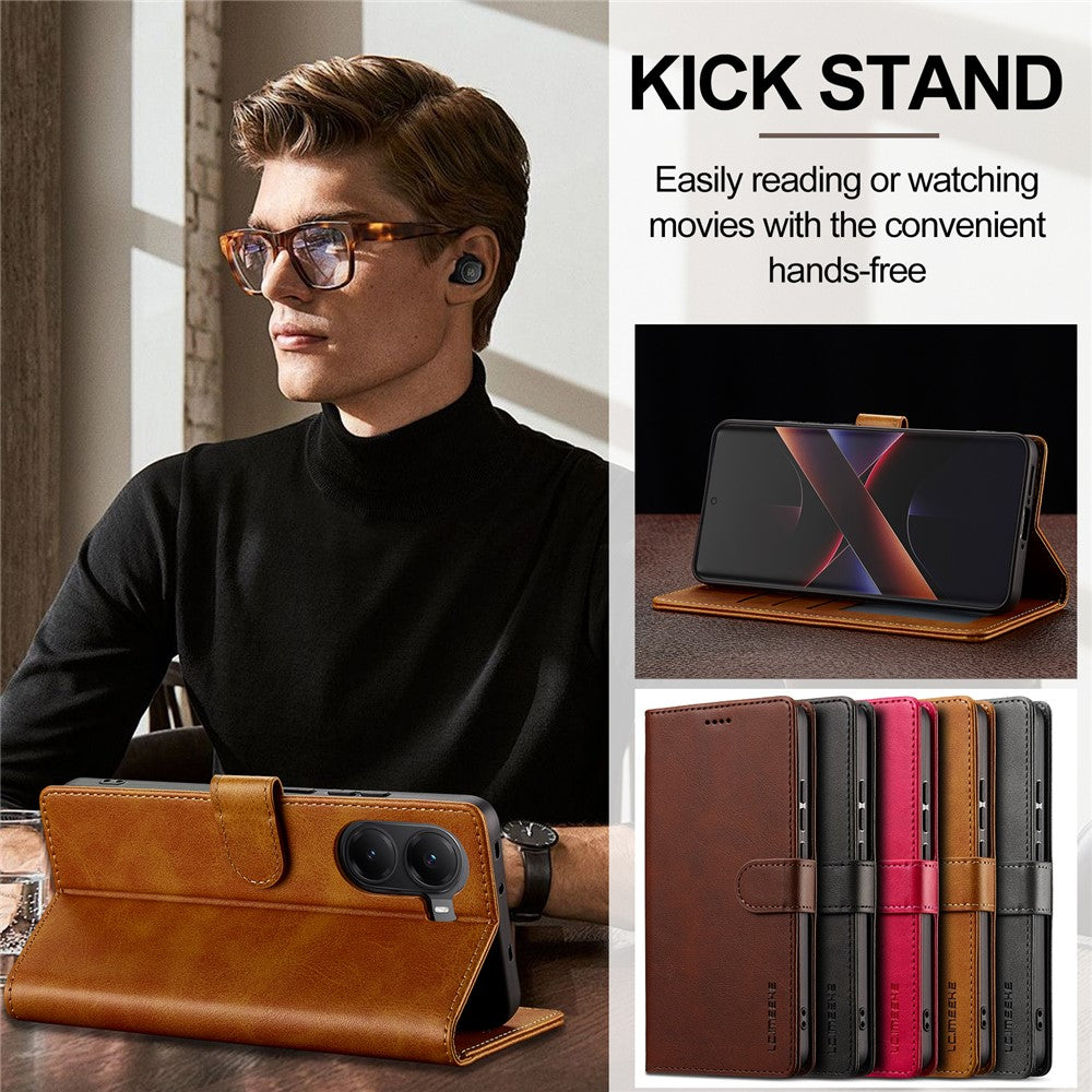 LC.IMEEKE-For-Xiaomi-Poco-X7-Pro-5G-Case-Calf-Texture-PU-Leather-Stand-Wallet-Phone-Cover-Yellow