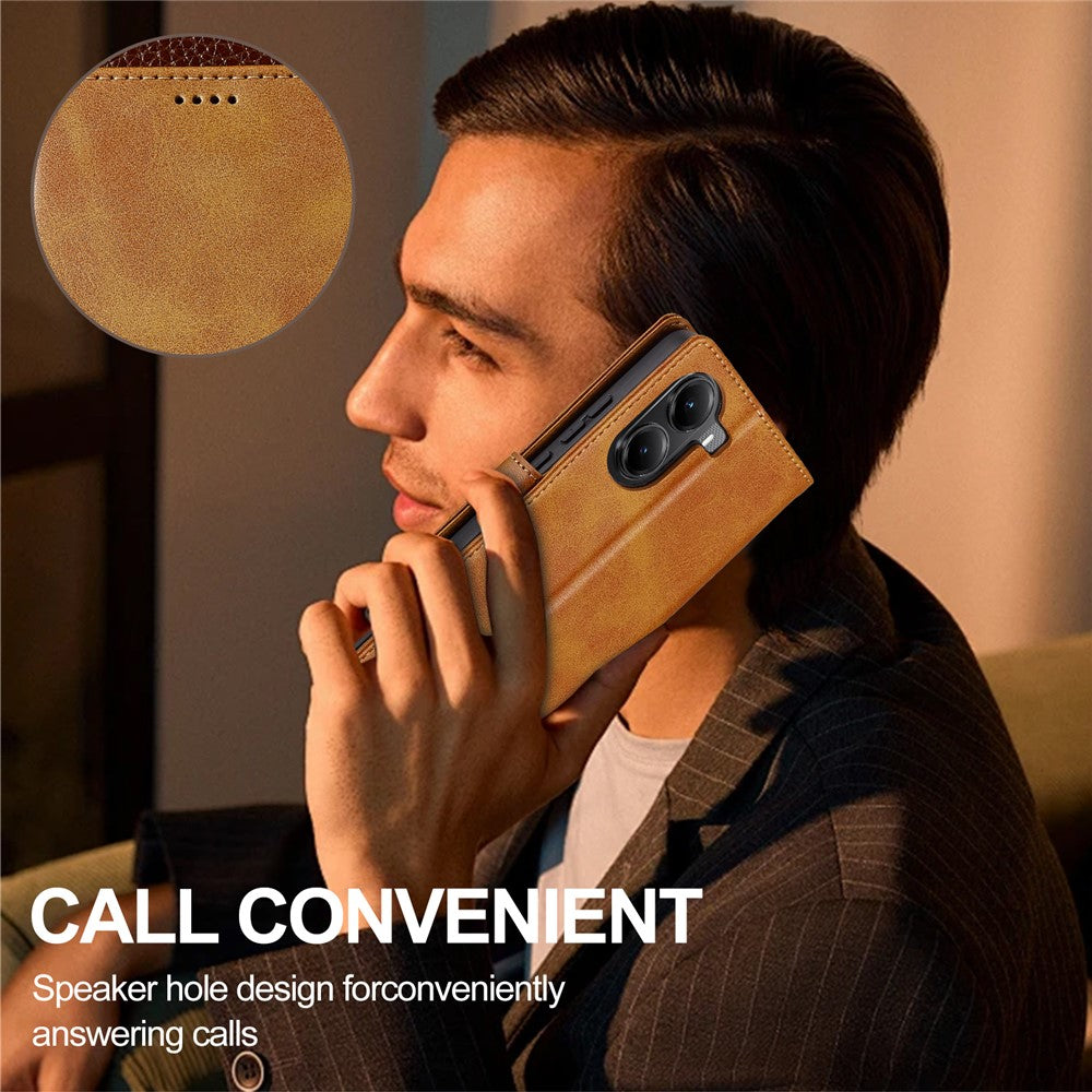 LC.IMEEKE-For-Xiaomi-Poco-X7-Pro-5G-Case-Calf-Texture-PU-Leather-Stand-Wallet-Phone-Cover-Yellow