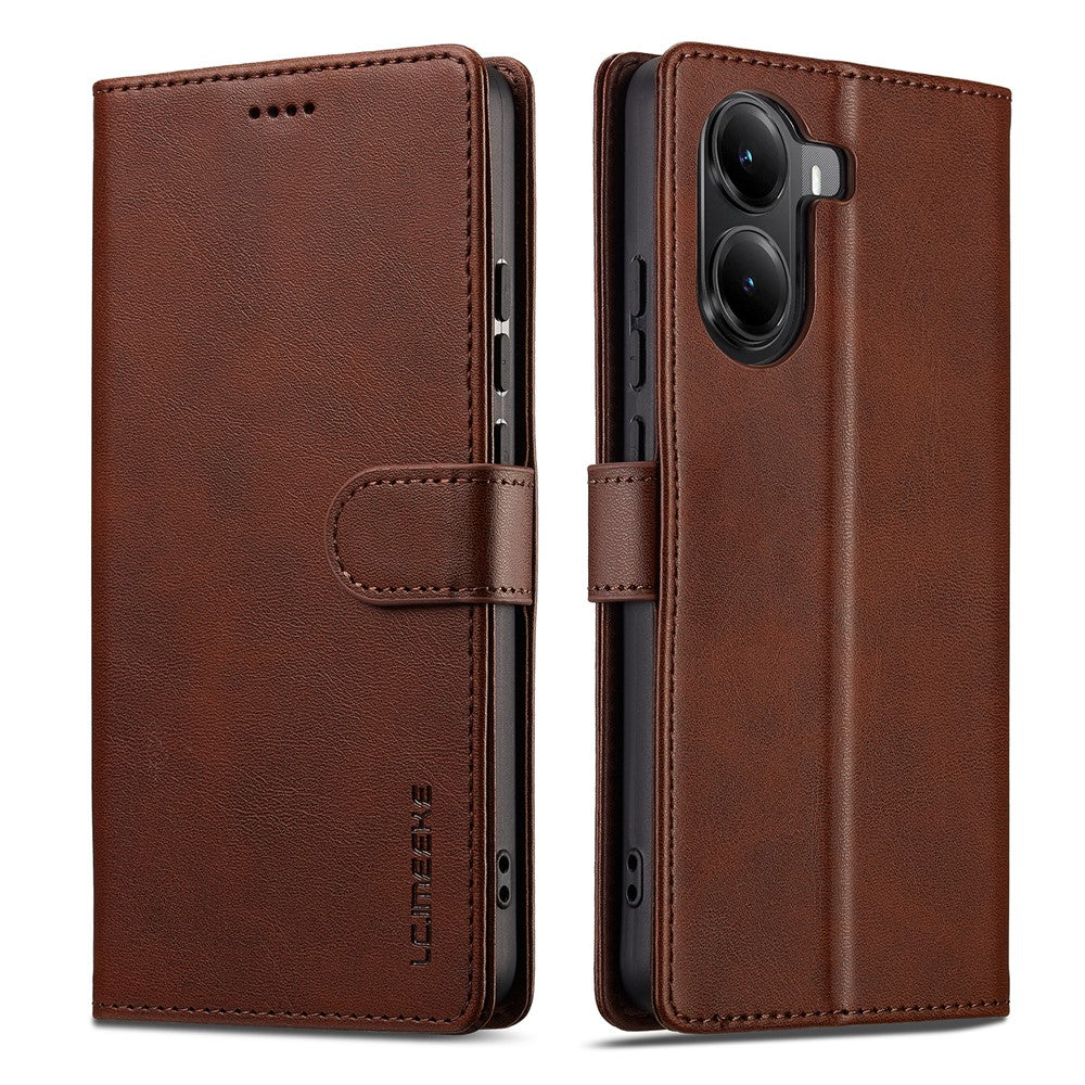 LC.IMEEKE-For-Xiaomi-Poco-X7-Pro-5G-Case-Calf-Texture-PU-Leather-Stand-Wallet-Phone-Cover-Brown