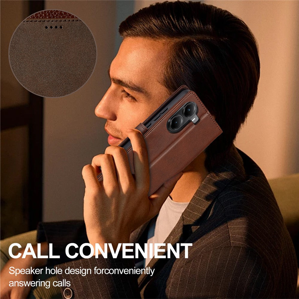 LC.IMEEKE-For-Xiaomi-Poco-X7-Pro-5G-Case-Calf-Texture-PU-Leather-Stand-Wallet-Phone-Cover-Brown