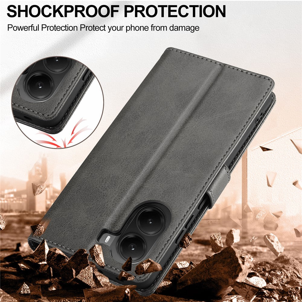 LC.IMEEKE-For-Xiaomi-Poco-X7-Pro-5G-Case-Calf-Texture-PU-Leather-Stand-Wallet-Phone-Cover-Grey