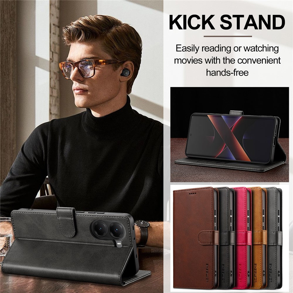 LC.IMEEKE-For-Xiaomi-Poco-X7-Pro-5G-Case-Calf-Texture-PU-Leather-Stand-Wallet-Phone-Cover-Grey