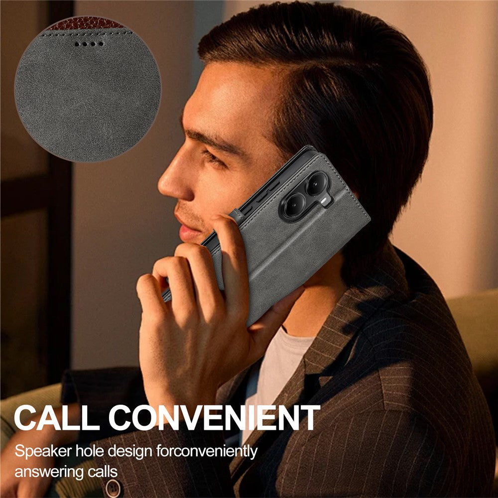 LC.IMEEKE-For-Xiaomi-Poco-X7-Pro-5G-Case-Calf-Texture-PU-Leather-Stand-Wallet-Phone-Cover-Grey