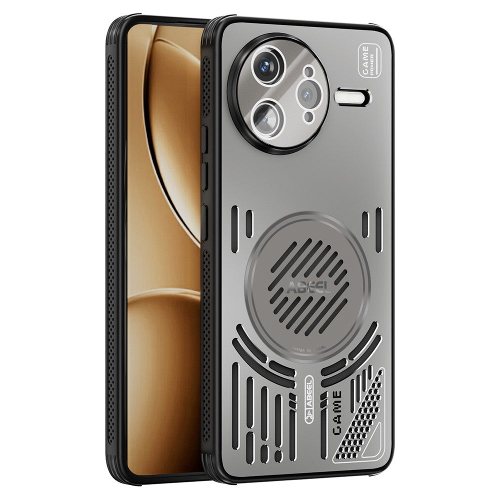 ABEEL-For-Xiaomi-Redmi-K80-Pro-5G-/-Poco-F7-Ultra-5G-Magnetic-Case-Aluminium-Alloy-+-PC-+-TPU-Hollow-Heat-Dissipation-Phone-Cover-Titanium-Grey