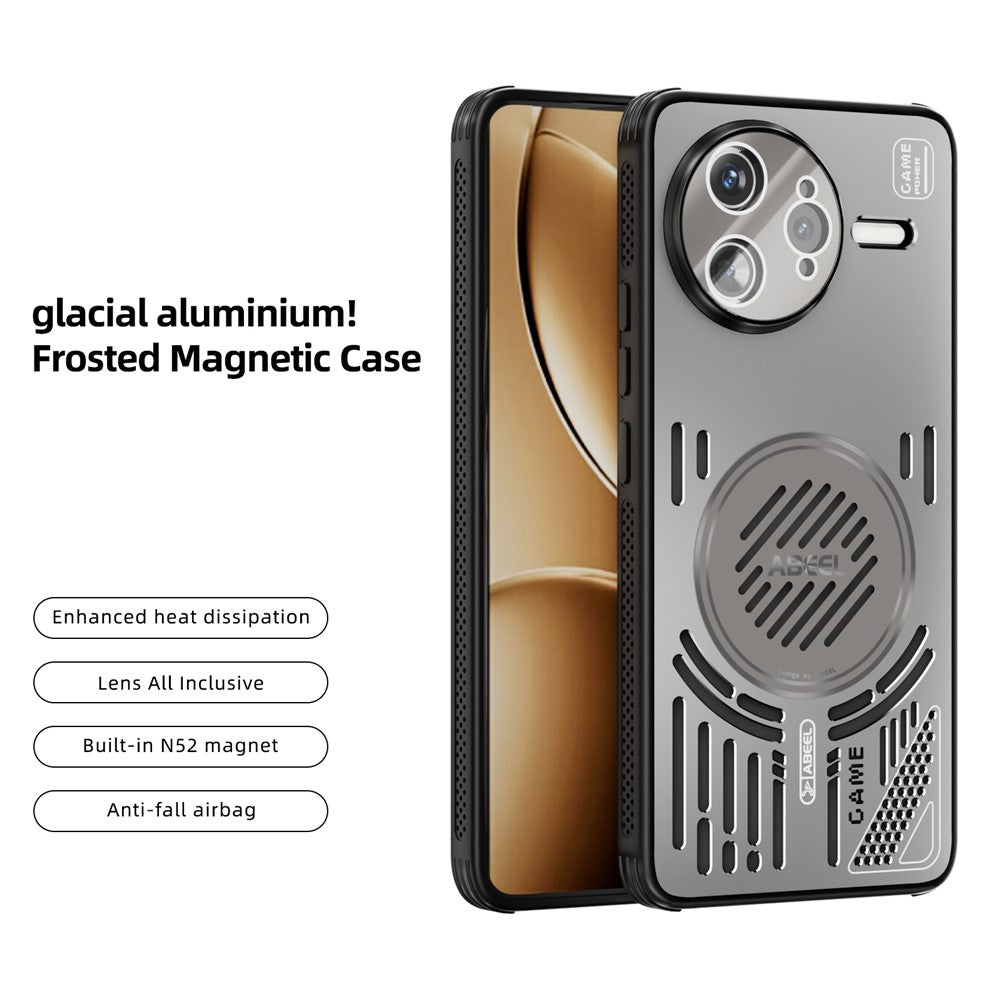 ABEEL-For-Xiaomi-Redmi-K80-Pro-5G-/-Poco-F7-Ultra-5G-Magnetic-Case-Aluminium-Alloy-+-PC-+-TPU-Hollow-Heat-Dissipation-Phone-Cover-Titanium-Grey