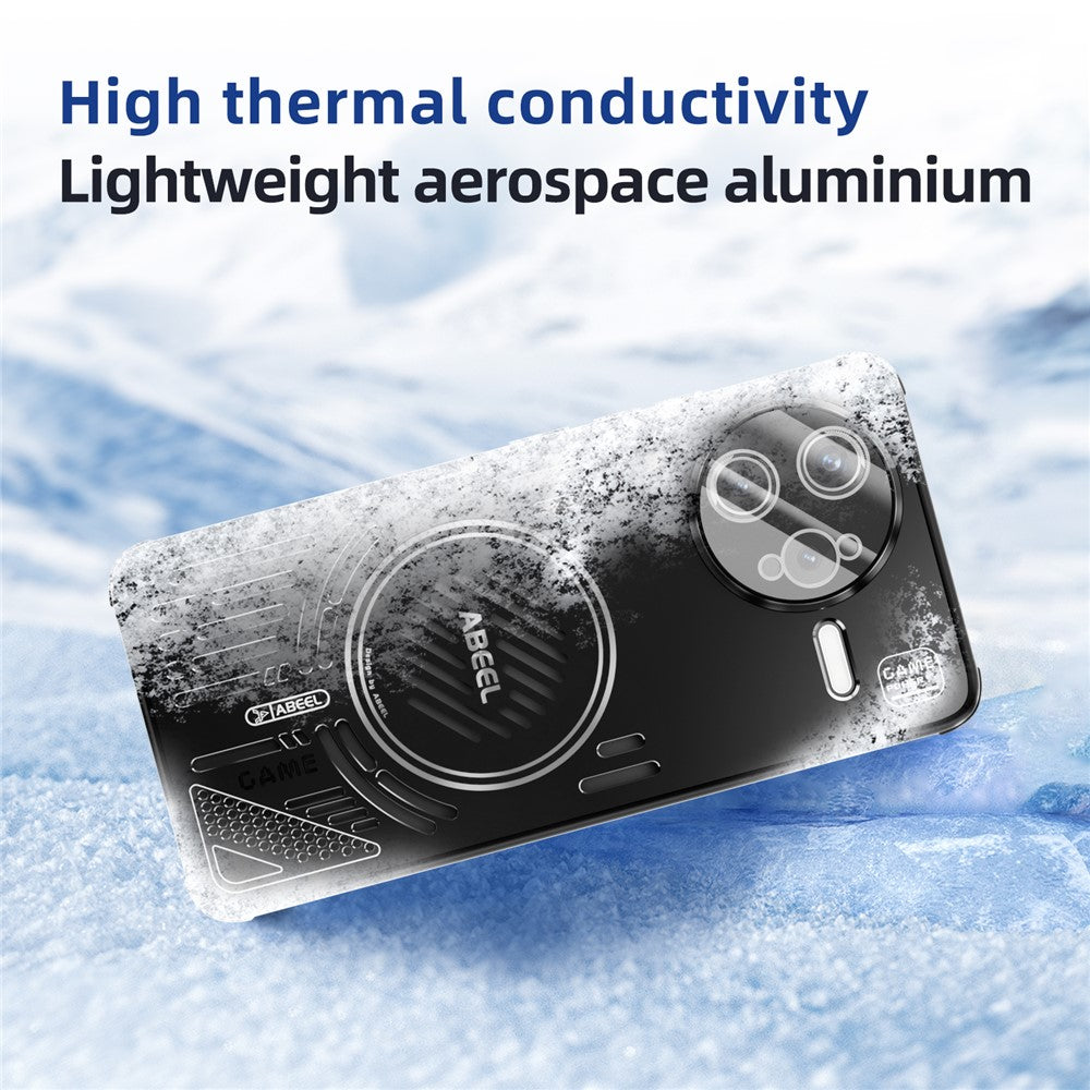 ABEEL-For-Xiaomi-Redmi-K80-Pro-5G-/-Poco-F7-Ultra-5G-Magnetic-Case-Aluminium-Alloy-+-PC-+-TPU-Hollow-Heat-Dissipation-Phone-Cover-Titanium-Grey