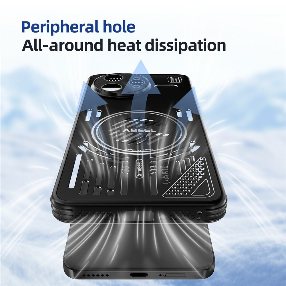 ABEEL-For-Xiaomi-Redmi-K80-Pro-5G-/-Poco-F7-Ultra-5G-Magnetic-Case-Aluminium-Alloy-+-PC-+-TPU-Hollow-Heat-Dissipation-Phone-Cover-Titanium-Grey