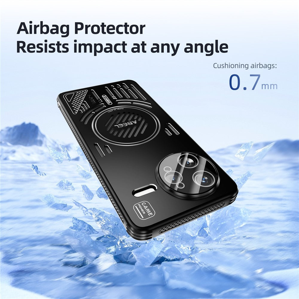 ABEEL-For-Xiaomi-Redmi-K80-Pro-5G-/-Poco-F7-Ultra-5G-Magnetic-Case-Aluminium-Alloy-+-PC-+-TPU-Hollow-Heat-Dissipation-Phone-Cover-Titanium-Grey