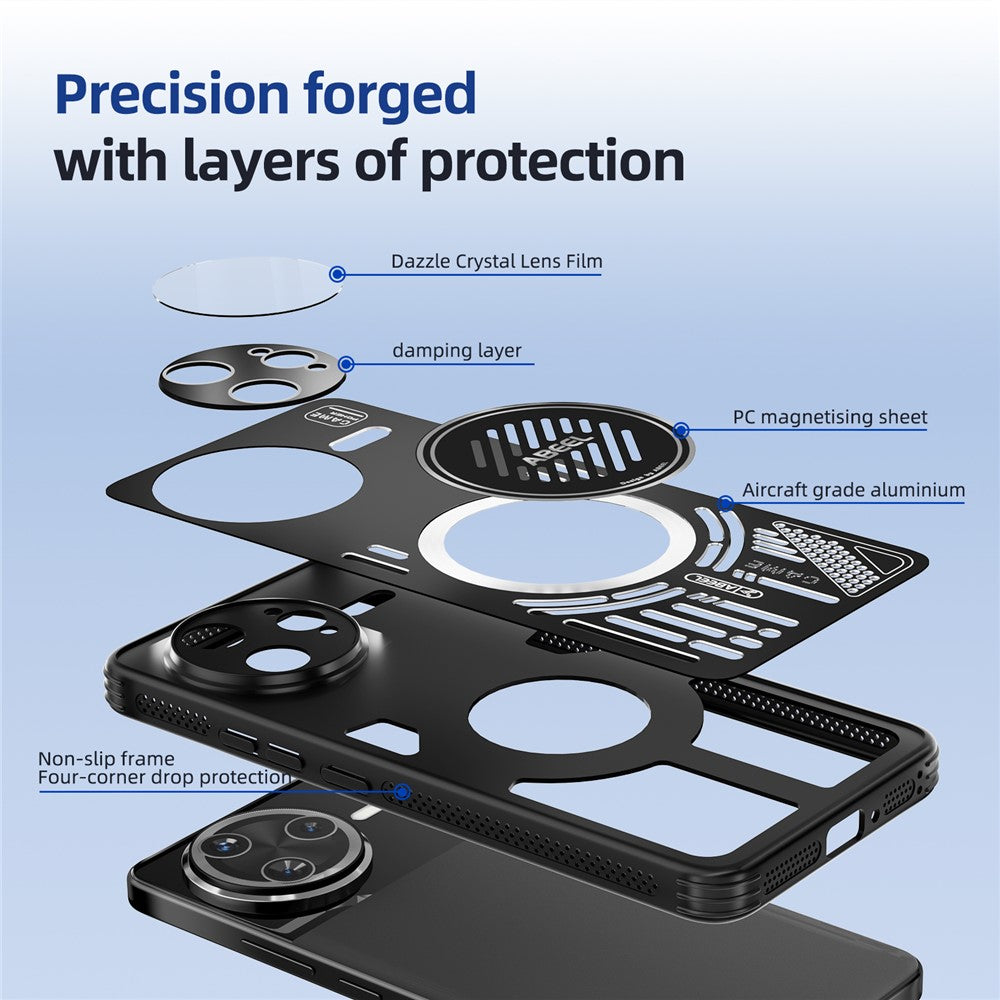 ABEEL-For-Xiaomi-Redmi-K80-Pro-5G-/-Poco-F7-Ultra-5G-Magnetic-Case-Aluminium-Alloy-+-PC-+-TPU-Hollow-Heat-Dissipation-Phone-Cover-Titanium-Grey