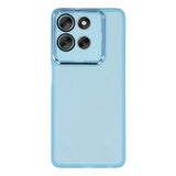 For-Motorola-Moto-G86-5G-Case-Electroplated-Camera-Frame-TPU-Phone-Cover-Transparent-Blue