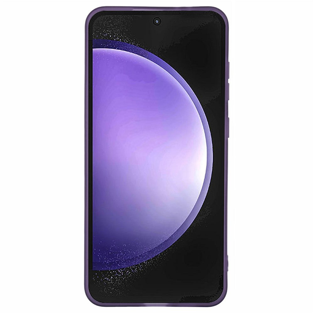 For-Samsung-Galaxy-S25-FE-Case-Electroplated-Camera-Frame-TPU-Phone-Cover-Transparent-Purple
