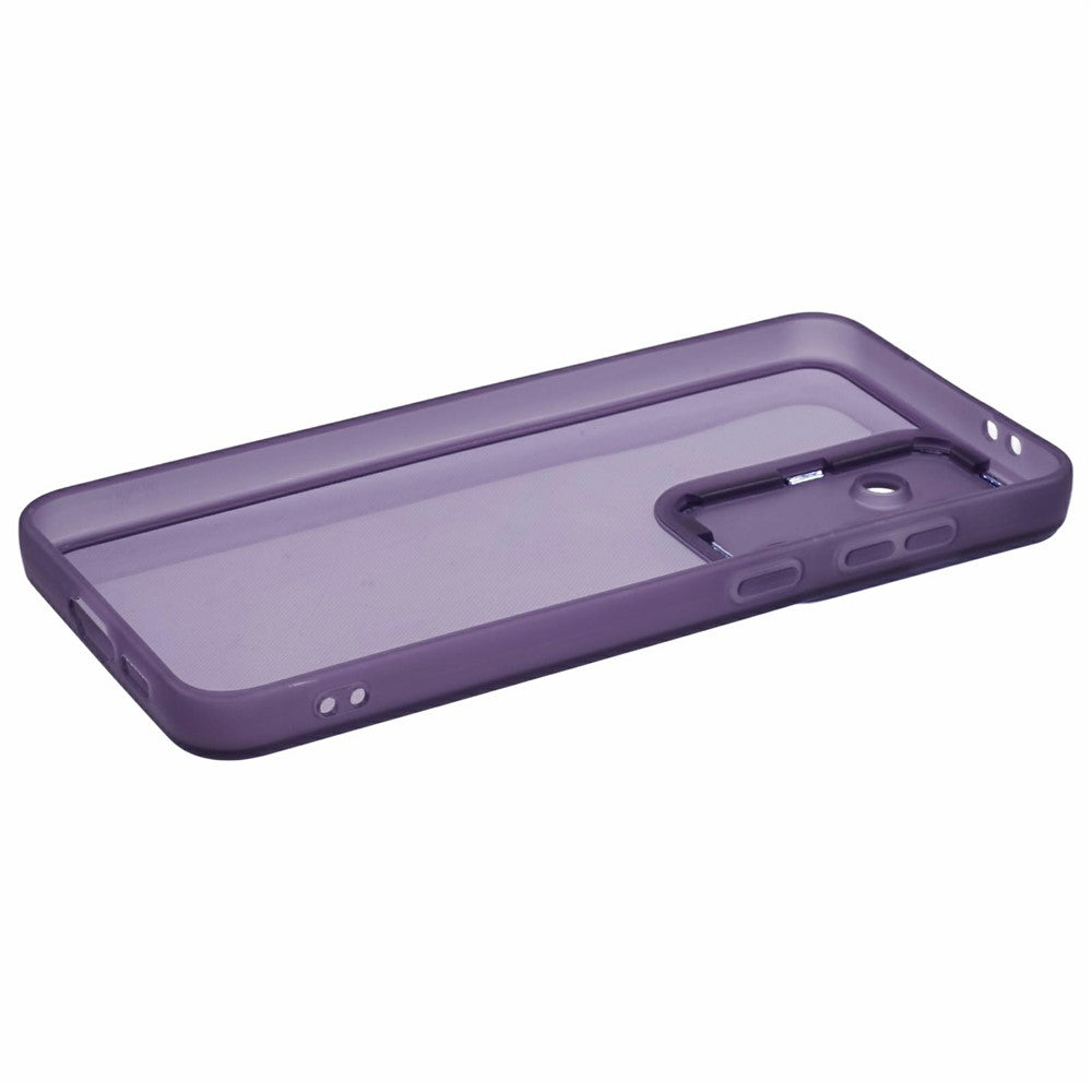 For-Samsung-Galaxy-S25-FE-Case-Electroplated-Camera-Frame-TPU-Phone-Cover-Transparent-Purple