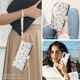 For-Samsung-Galaxy-A17-5G-/-A17-4G-/-A26-5G-Wallet-Case-Rhombic-Floral-Design-Leather-Flip-Phone-Cover-with-Strap-A1