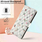 For-Samsung-Galaxy-A17-5G-/-A17-4G-/-A26-5G-Wallet-Case-Rhombic-Floral-Design-Leather-Flip-Phone-Cover-with-Strap-A1