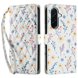 For-Samsung-Galaxy-A17-5G-/-A17-4G-/-A26-5G-Wallet-Case-Rhombic-Floral-Design-Leather-Flip-Phone-Cover-with-Strap-A2