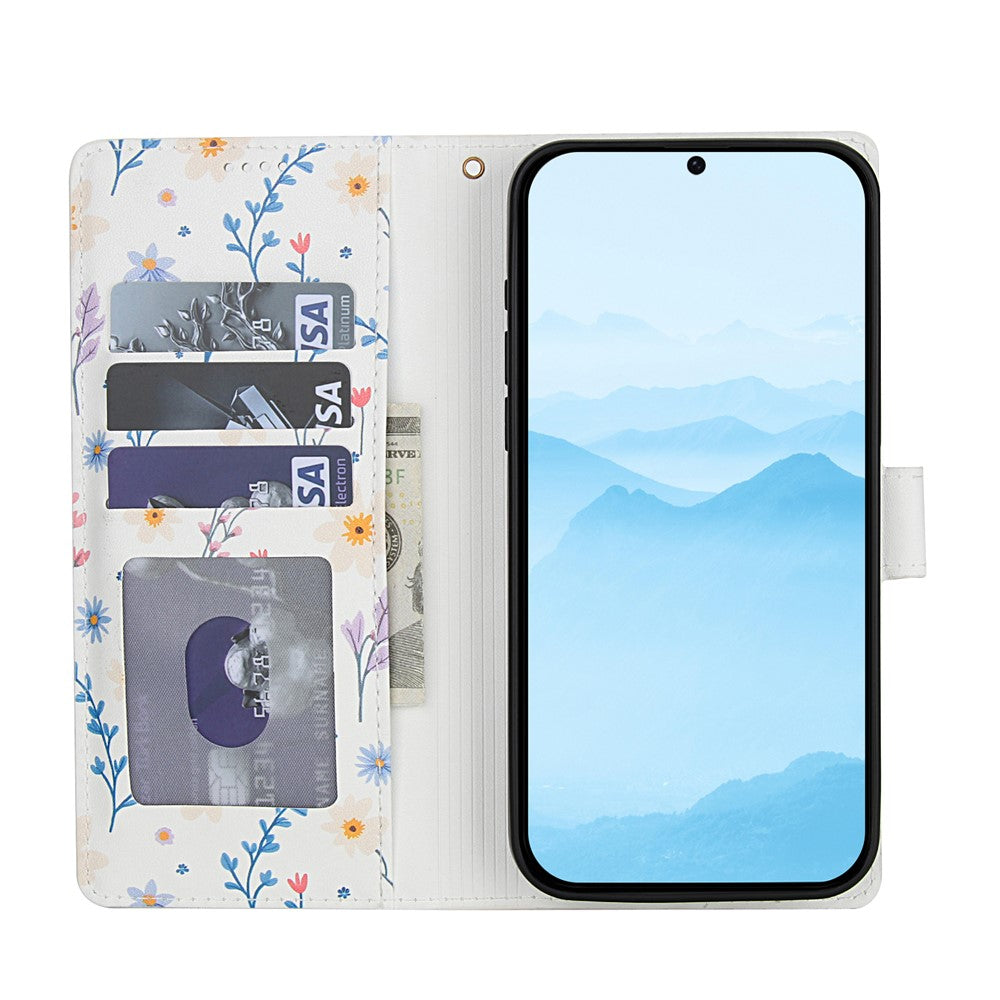 For-Samsung-Galaxy-A17-5G-/-A17-4G-/-A26-5G-Wallet-Case-Rhombic-Floral-Design-Leather-Flip-Phone-Cover-with-Strap-A2