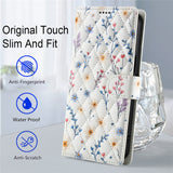 For-Samsung-Galaxy-A17-5G-/-A17-4G-/-A26-5G-Wallet-Case-Rhombic-Floral-Design-Leather-Flip-Phone-Cover-with-Strap-A2