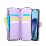 For-iPhone-17-Pro-Case-Zipper-Wallet-Rhombus-PU-Leather-Crossbody-Phone-Cover-Purple