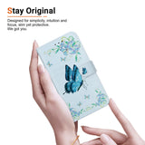 For-OnePlus-Nord-5-5G-Wallet-Phone-Case-Anti-Drop-Pattern-Printing-Leather-Flip-Cover-with-Strap-Blue-Butterfly-Flower