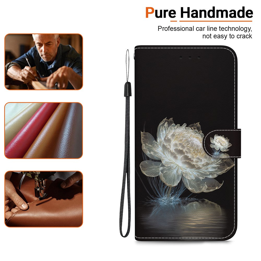 For-OnePlus-Nord-5-5G-Wallet-Phone-Case-Anti-Drop-Pattern-Printing-Leather-Flip-Cover-with-Strap-Crystal-Peony