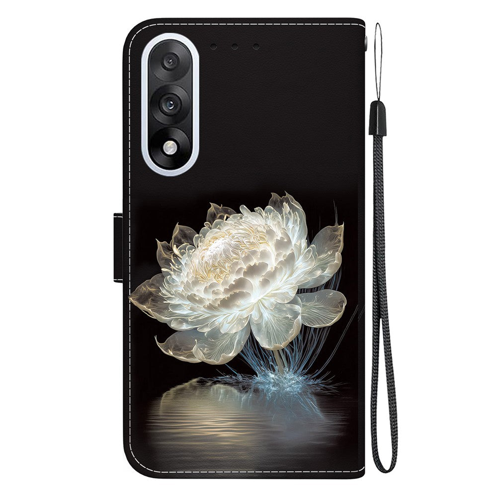 For-OnePlus-Nord-5-5G-Wallet-Phone-Case-Anti-Drop-Pattern-Printing-Leather-Flip-Cover-with-Strap-Crystal-Peony