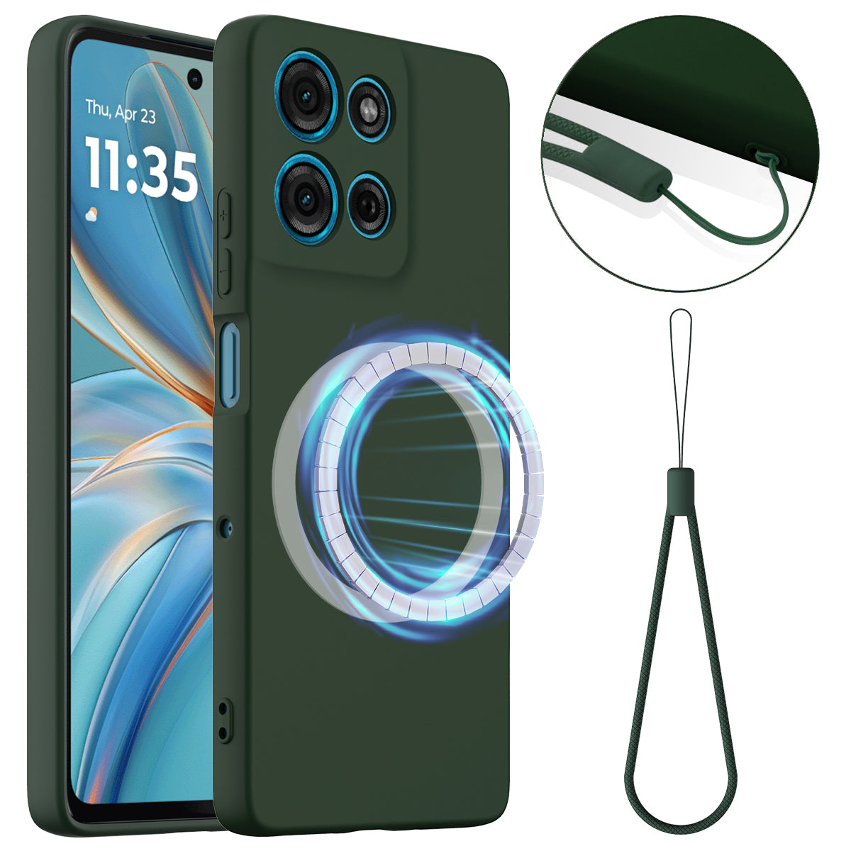 For-Motorola-Moto-G86-5G-Case-Compatible-with-MagSafe-Anti-Drop-Liquid-Silicone-Phone-Cover-Dark-Green