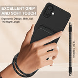 For-Motorola-S50-Neo-5G-/-Motorola-Edge-50-Fusion-5G-/-Motorola-Moto-G85-5G-Liquid-Silicone-Case-Phone-Back-Cover-with-Card-Holder-and-Short-Strap-Black