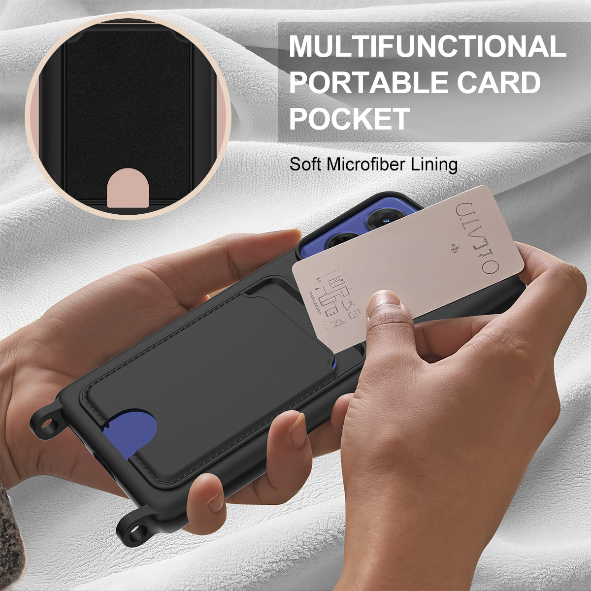 For-Motorola-S50-Neo-5G-/-Motorola-Edge-50-Fusion-5G-/-Motorola-Moto-G85-5G-Liquid-Silicone-Case-Phone-Back-Cover-with-Card-Holder-and-Short-Strap-Black