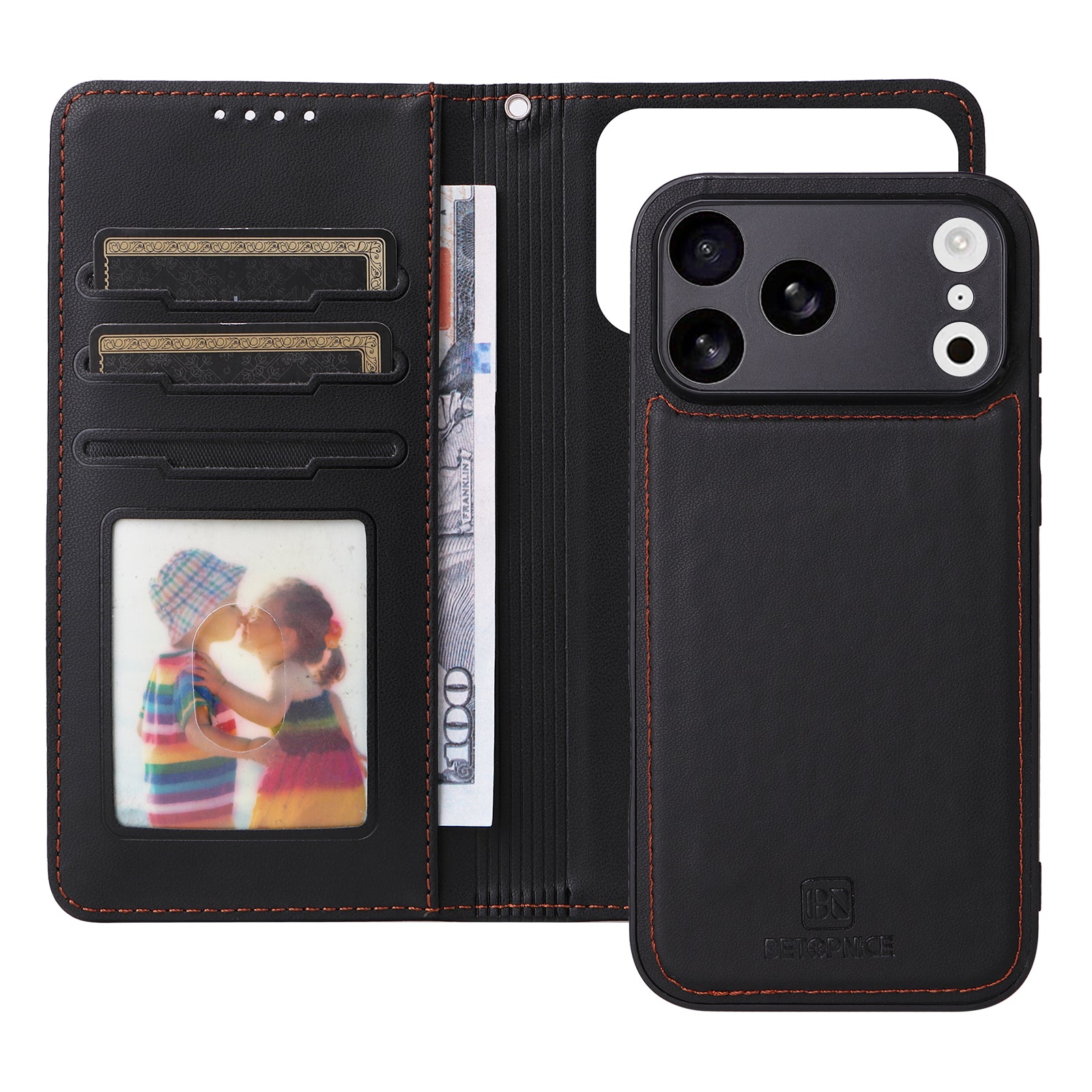 For-iPhone-17-Pro-Max-Magnetic-Case-BETOPNICE-Detachable-PU-Leather-Phone-Cover-with-Strap-Black